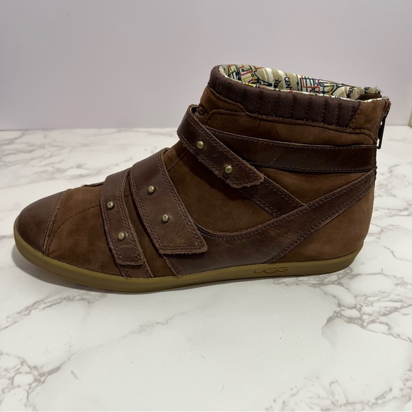 UGG Brown Nubuck Ankle Zip Ankle boots -- 8 - Picture 2 of 10